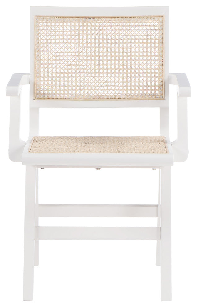 Preston Dining Chair, Set of 2, White, Arm Chair