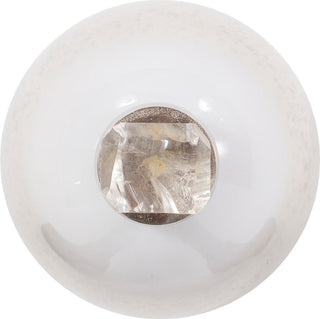 Hand Blown Frosted Glass Bottle, 15"H