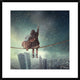 "Let It Snow" Framed Digital Print by Hardibudi, 30x30"