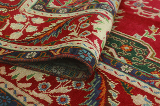 Fine Vintage Distressed Aibala Red/Ivory Rug, 9'9x12'11