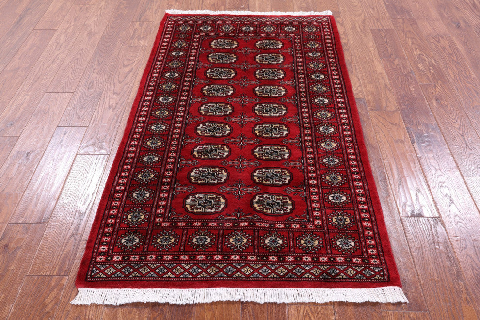 3' 1" X 5' 4" Silky Bokhara Handmade Wool Rug - Q13807