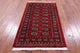 3' 1" X 5' 4" Silky Bokhara Handmade Wool Rug - Q13807