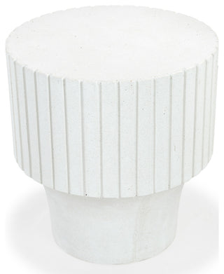 Safavieh Couture Einstein Round Accent Table, Ivory