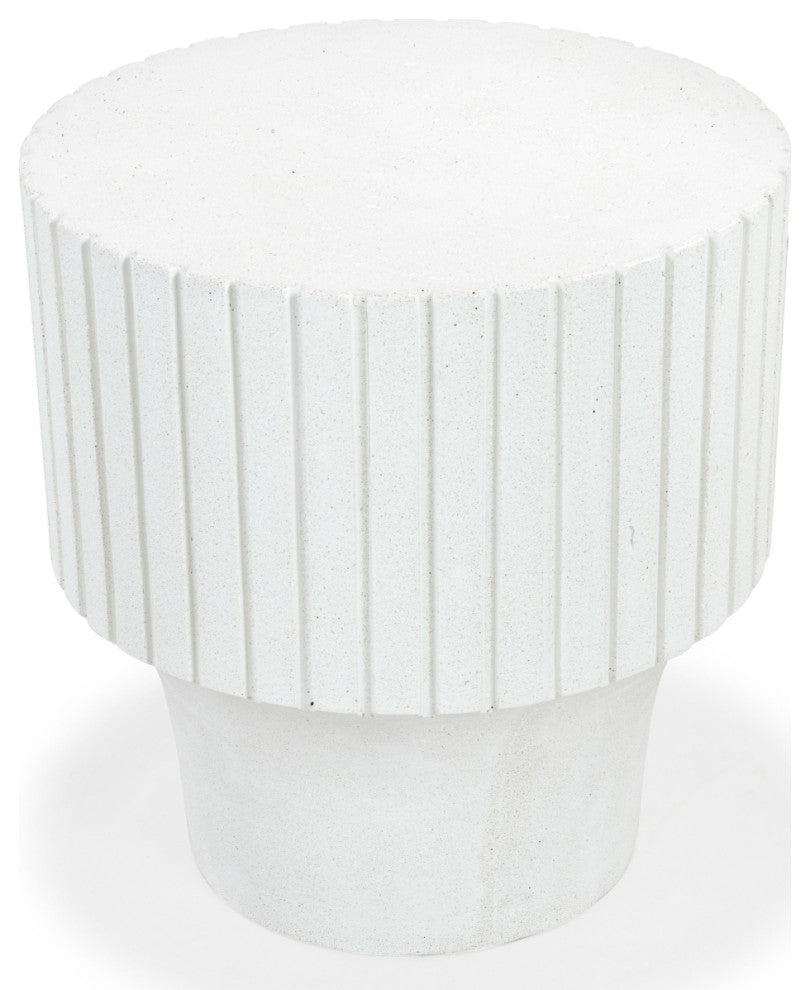 Safavieh Couture Einstein Round Accent Table, Ivory