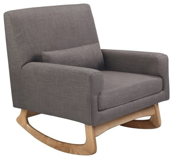 Nursery Works Sleepytime Rocker, Pebble Weave Fabric With Light Legs