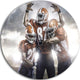 American Footballer In Action, Sports Digital Disc Metal Artwork, 23"