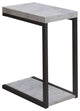 Faux Cement Table Top Snack Table, Cement and Black