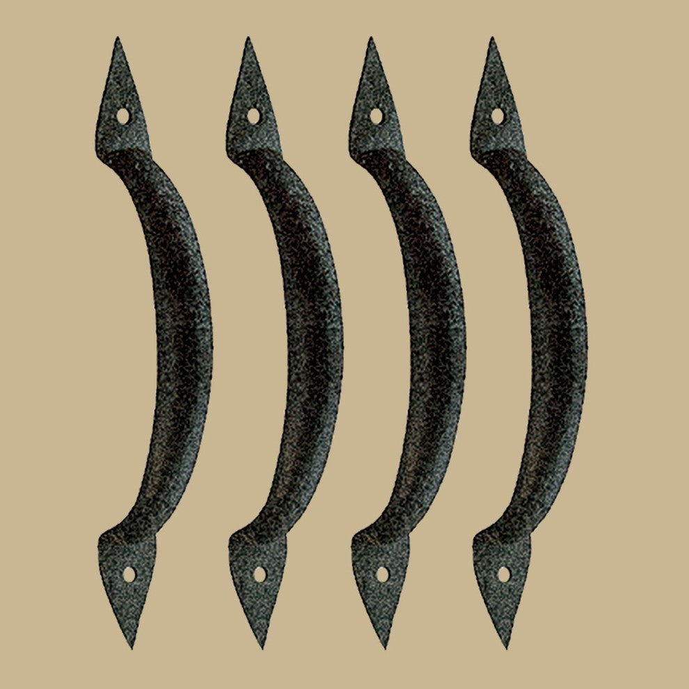 4 Door Pull Spike Black Wrought Iron 6 3/8" H X 1 1/4" W |