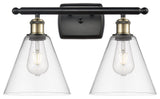 Innovations 516-2W-BAB-GBC-82 2 Light Bath Vanity Light, Black Antique Brass