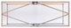 Nicholese Contemporary Glass-Top Console Table, Champagne