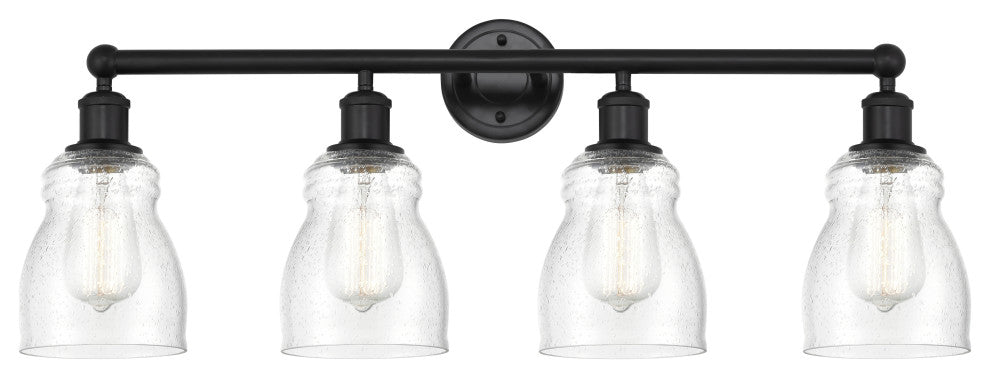 Innovations 616-4W-BK-G394 Ellery 4 Light Bath Vanity Light, Matte Black