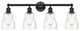 Innovations 616-4W-BK-G394 Ellery 4 Light Bath Vanity Light, Matte Black