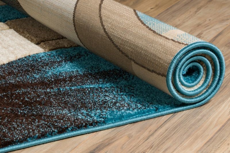 Well Woven Ruby Yolo Modern Geo Shapes Blue Area Rug 60106 2'' x 3''