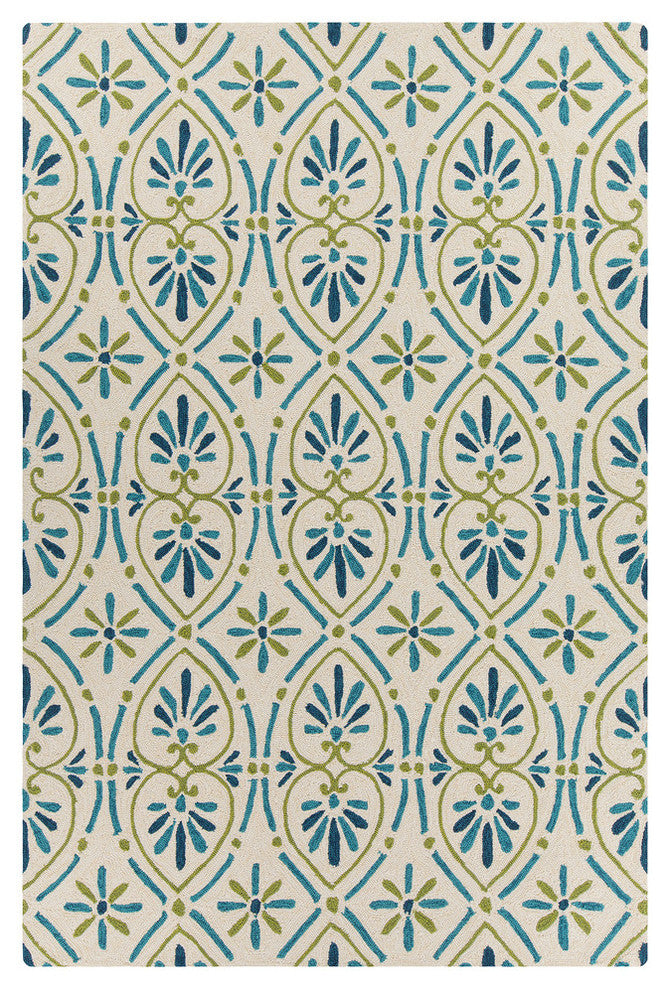 Terra Area Rug, Blue and Green, 7'9"x10'6"