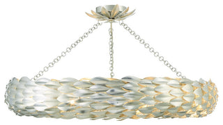 CRYSTORAMA Broche 8 Light Antique Silver Ceiling Mount
