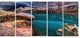 Deep Glacier Cave in Blue, Landscape Canvas Art Print, 60"x28", 5 Panels