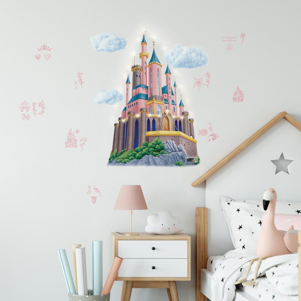 Disney Princess Castle XL Giant Wall Decals with String Lights