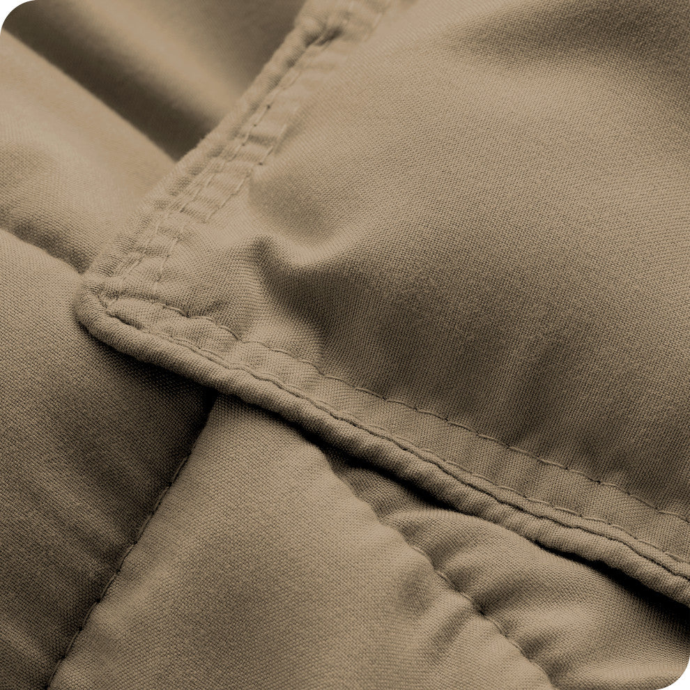 Bare Home Down Alternative Comforter Set, Taupe, Twin/Twin Xl