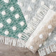 Gray Diamond Printed Off-White Hand-Loomed Shag Rug 4x6 ft.