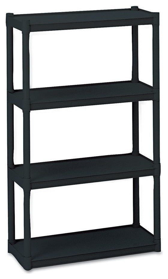 Full product on white background; front-facing/product shot representing a four-shelf rack.