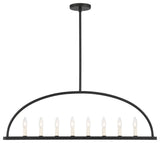 Crystorama Lighting Group ABB-3007 Abbott 8 Light 42"W Taper - Black