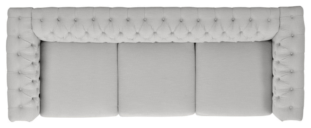Spencer Tufted Chesterfield Fabric 3 Seater Sofa