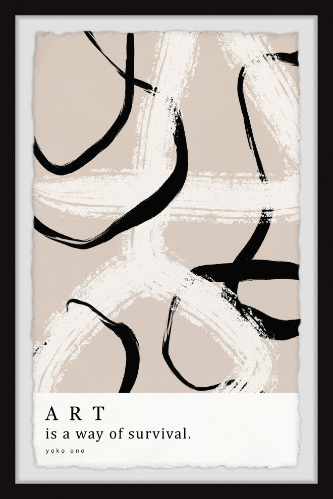 "Art Is a Way of Survival" Framed Painting Print, 20x30
