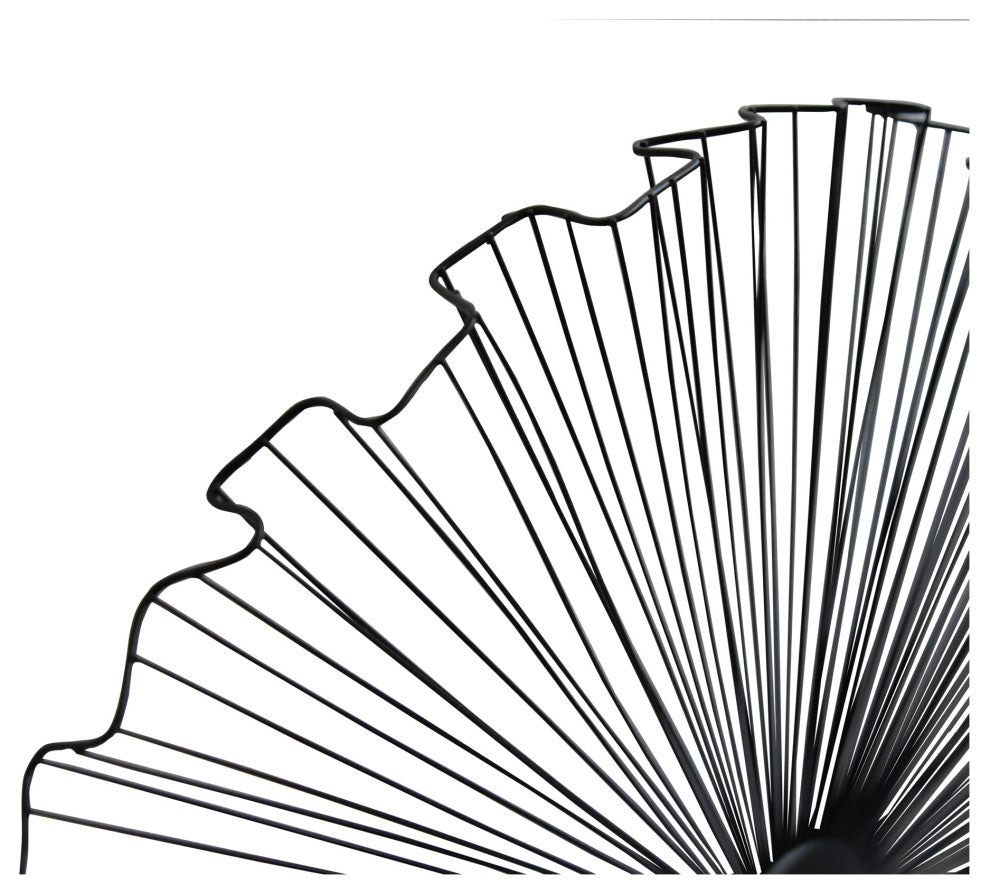Contemporary Camelia Wall Dcor - Black
