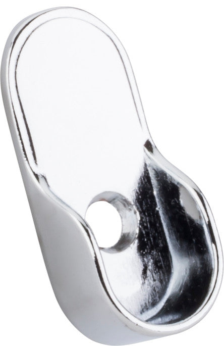 Chrome Mounting Bracket for Oval Closet Rod 32 mm Knock-in Type