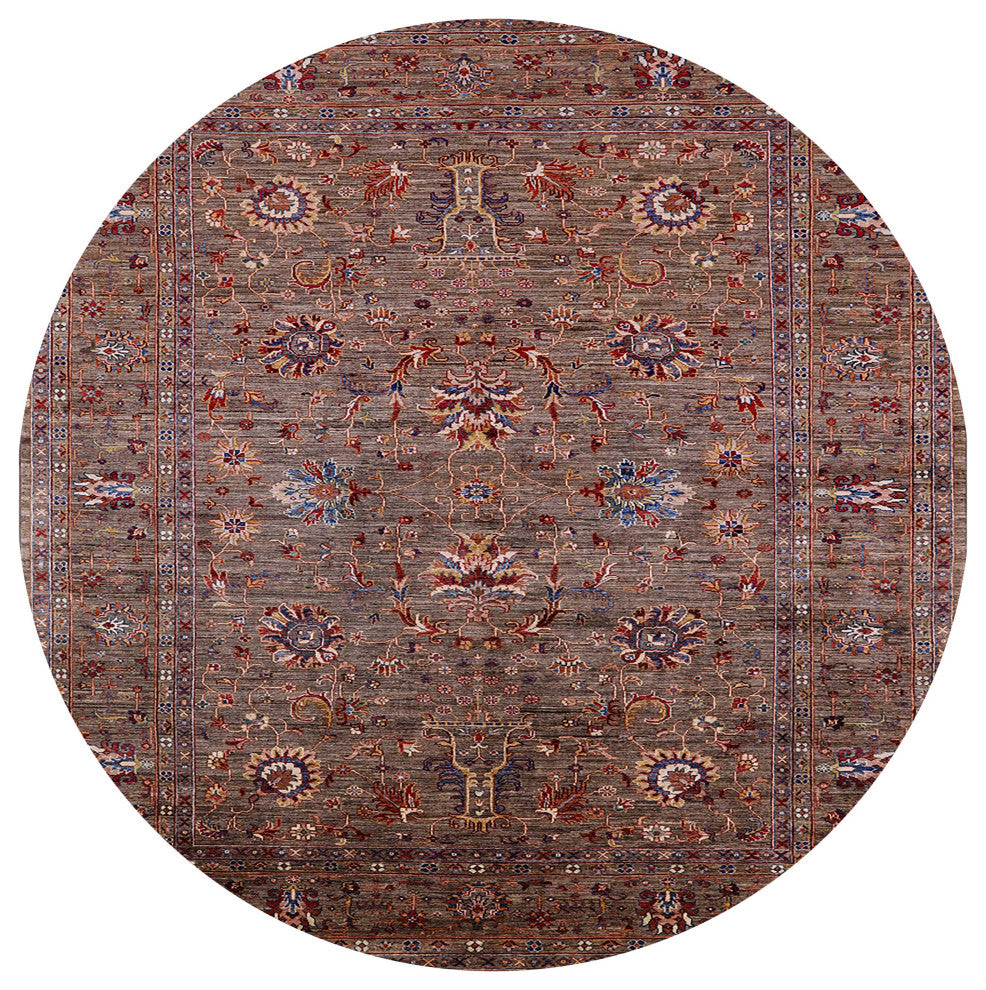 Ahgly Company Indoor Round Mid-Century Modern Area Rugs, 7' Round