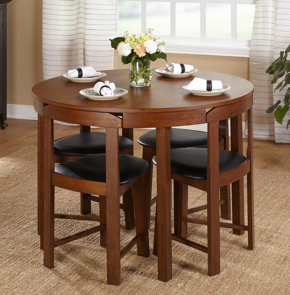 Tobey 5 Piece Dining Set, Walnut