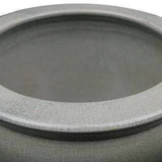 Chinese Porcelain Fish Bowl Planter, Celadon Crackle, 14"