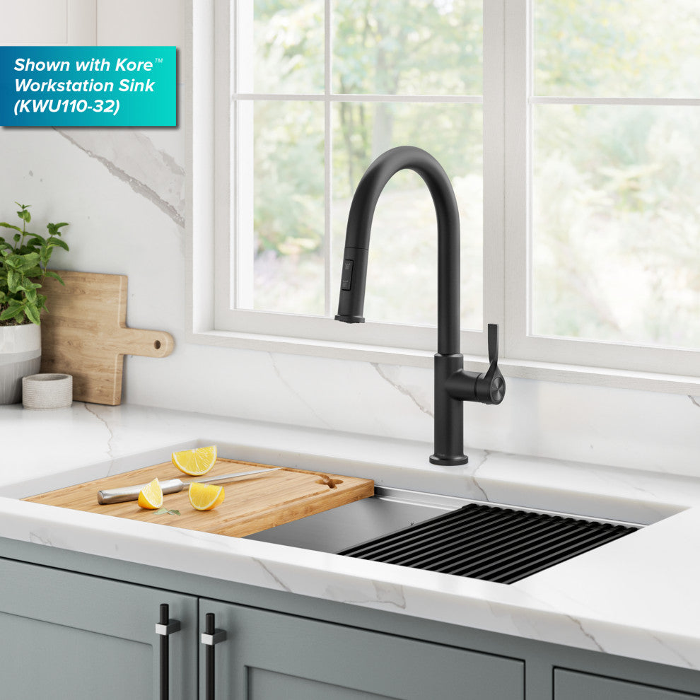KRAUS Torak 2-Function Single Handle Pull Down Kitchen Faucet MB