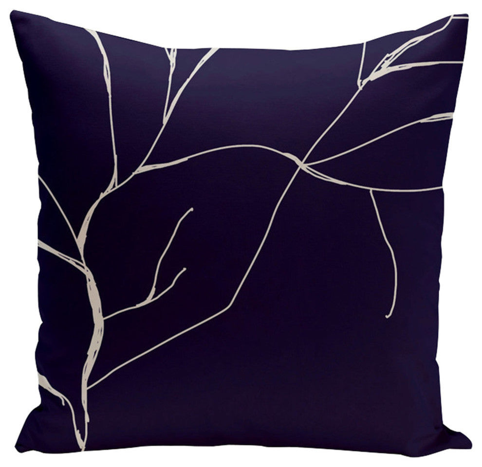 Navy Blue Polyester Pillow, 16"x16"