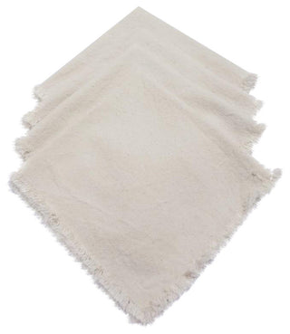 Frayed Edge All Natural Cotton Canvas Napkins