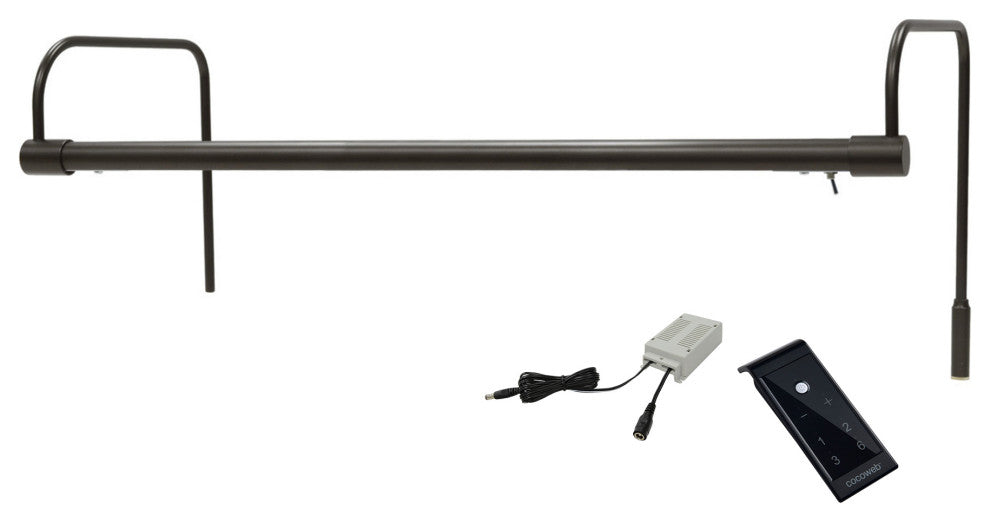 21" Tru-Slim Gallery Light, Mahogany Bronze With Plug-in and Remote