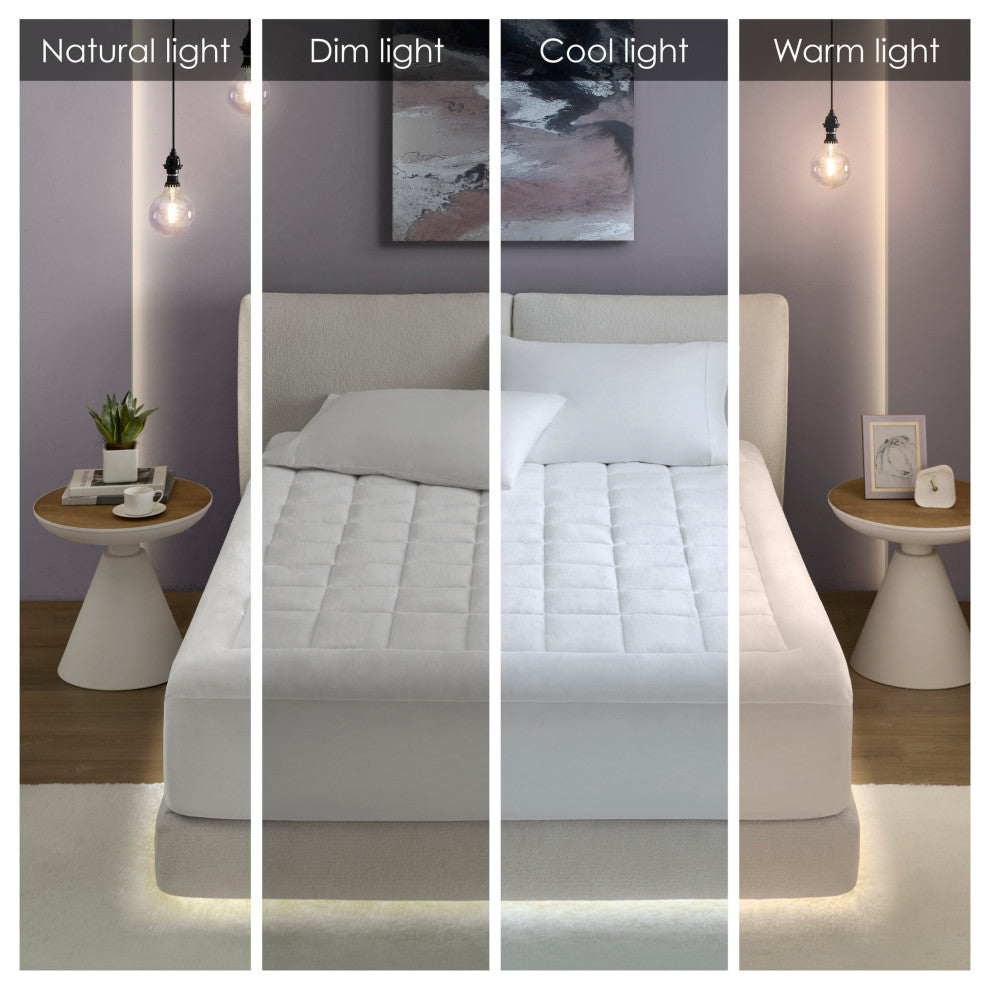 Madison Park Cloud Soft Overfilled Cloud Soft Waterproof Mattress Pad, Twin