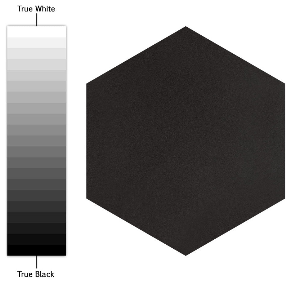 Textile Hex Porcelain Floor and Wall Tile, Black