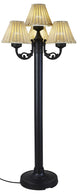 19-450 Versailles Floor Lamp 19450 With Black Body And Stone Wicker Shades