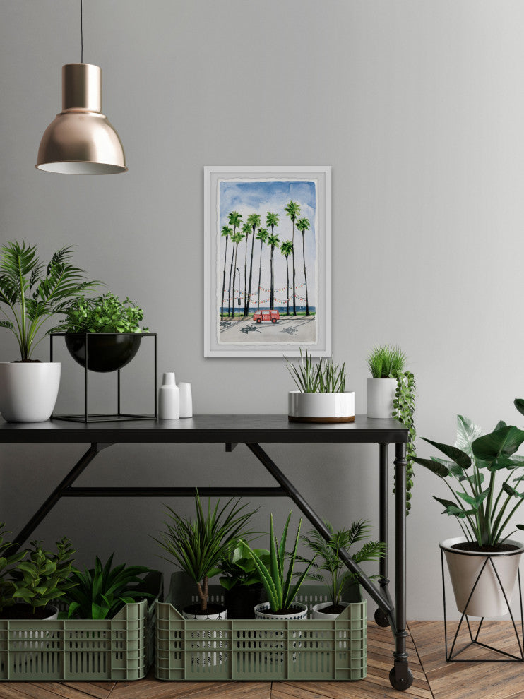 "Beneath the Palm Trees" Framed Painting Print, 16x24