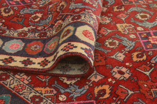 Fine Vintage Distressed Hadlee Red/Charcoal Runner, 3'11x9'10