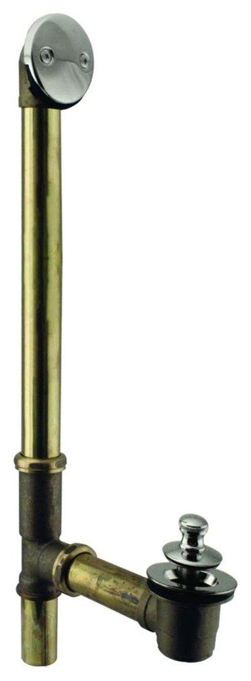 Pull & Drain Bath Waste - 22" Make-Up, 17 Ga. Tubing In Polished Nickel
