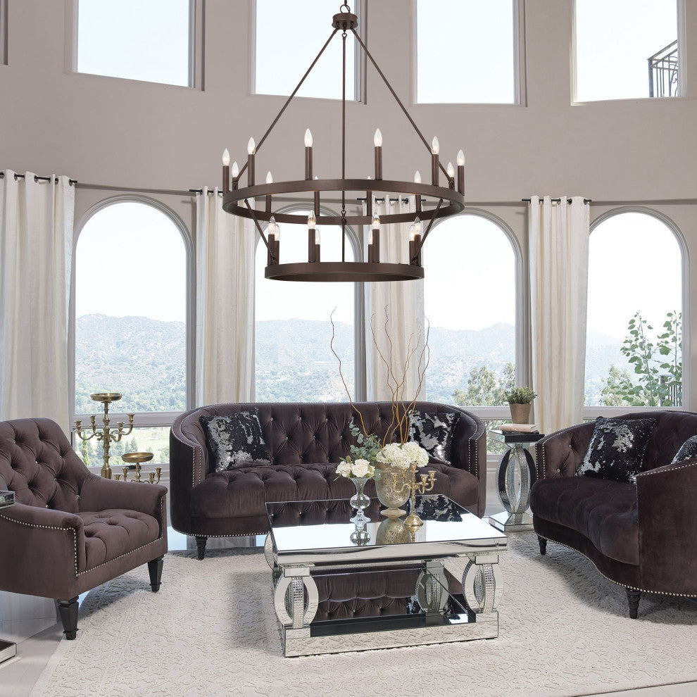 Vanity Art 20-Light Wagon Wheel Chandelier, Oil Rubbed Bronze