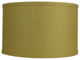 Classic Drum Burlap Lampshades, Mustard Yellow, 16"