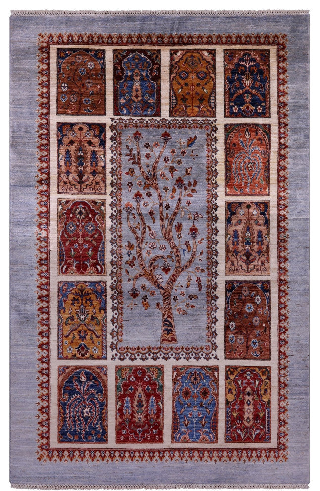 5' 4" X 8' 5" Persian Hand-Knotted Wool Rug - Q12915