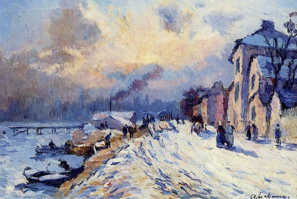 Albert Lebourg Banks of the Seine Winter at Herblay Wall Decal