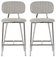 Ariana Gray Counter Stool, Silver Legs, Set of 2