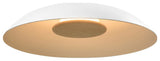 Volo LED Flush Mount, Blanc, Brushed Brass/Tan Leather/White Washed Oak, 3000K