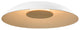 Volo LED Flush Mount, Blanc, Brushed Brass/Tan Leather/White Washed Oak, 3000K