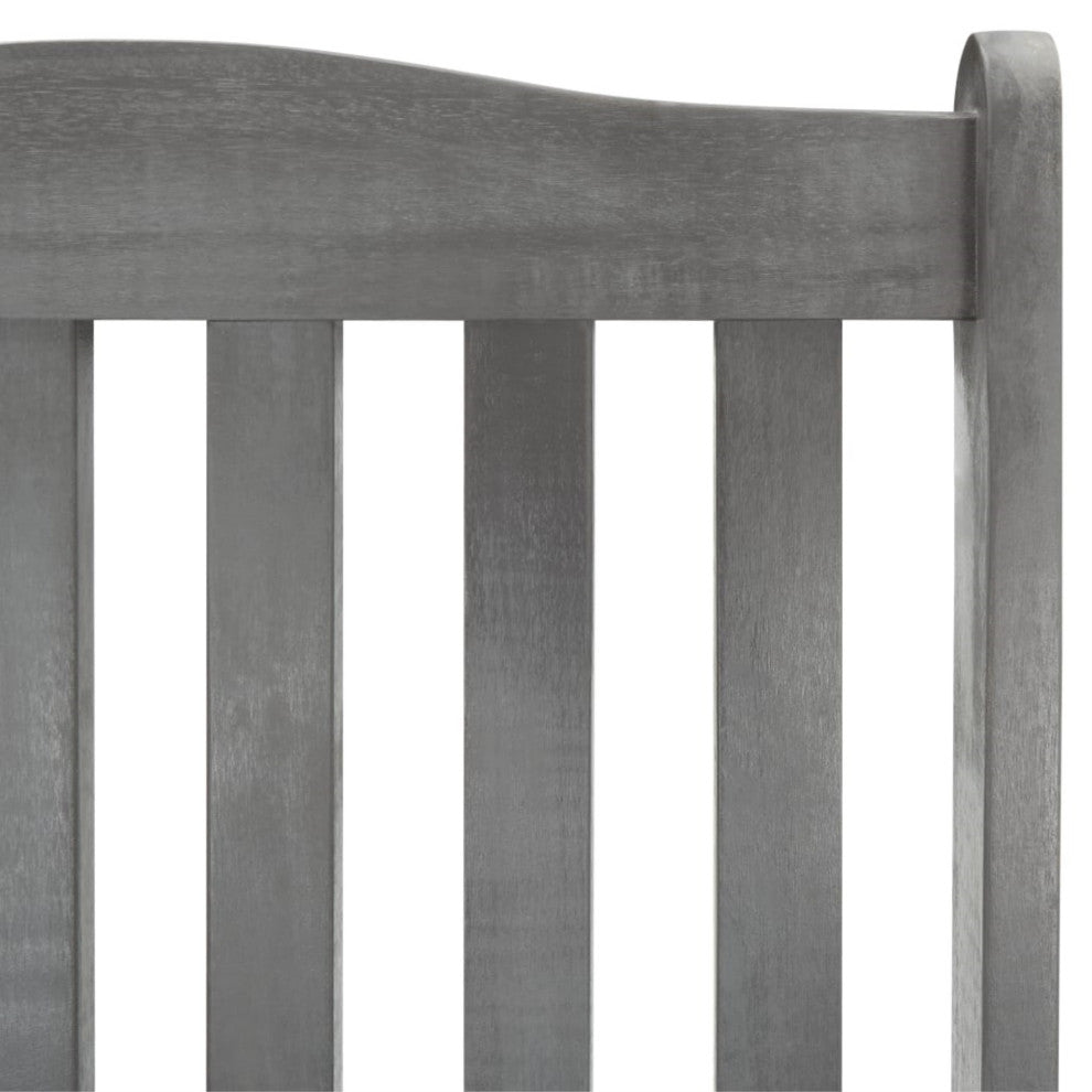 Vidaxl Rocking Chair With Cushions Gray Solid Acacia Wood